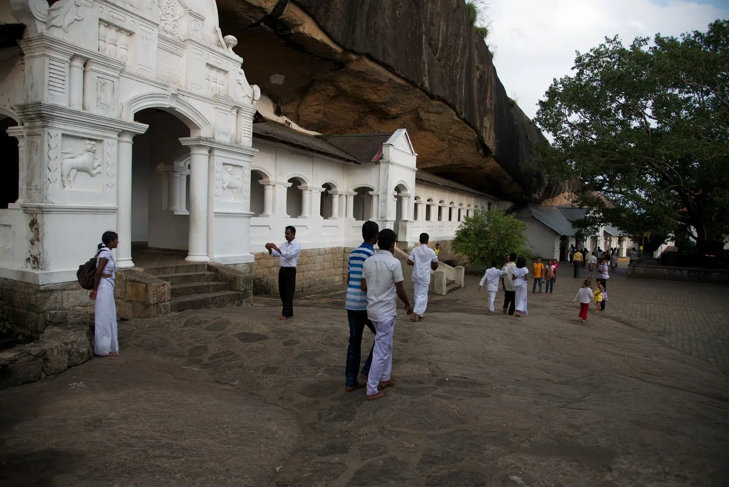 Dambulla Cave Temple Buddha statues and cave shrine for Sri Lanka private day tour with Trustker